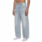 Beau Enzyme Wash Wide Leg Jeans Studio Ruban — detail view