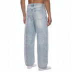 Beau Enzyme Wash Wide Leg Jeans Studio Ruban — back view