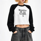 Cleo color-block raglan crop sweatshirt Studio Ruban — front view