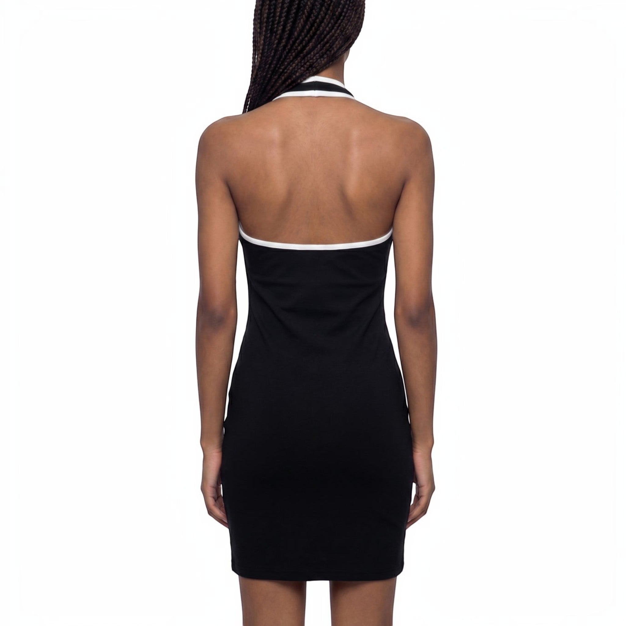 Amanda halter dress Studio Ruban — on model
