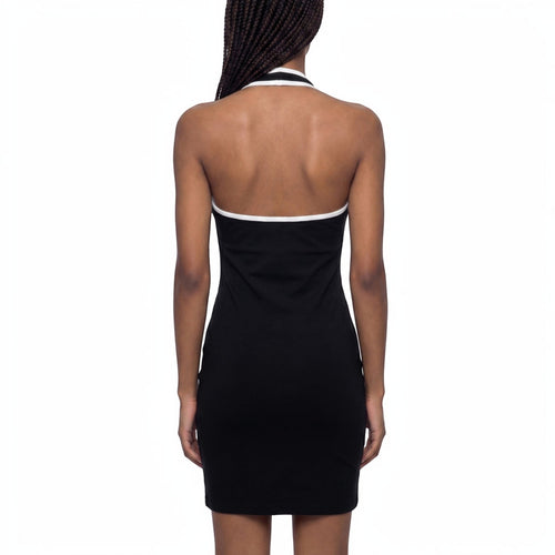 Amanda halter dress Studio Ruban — on model