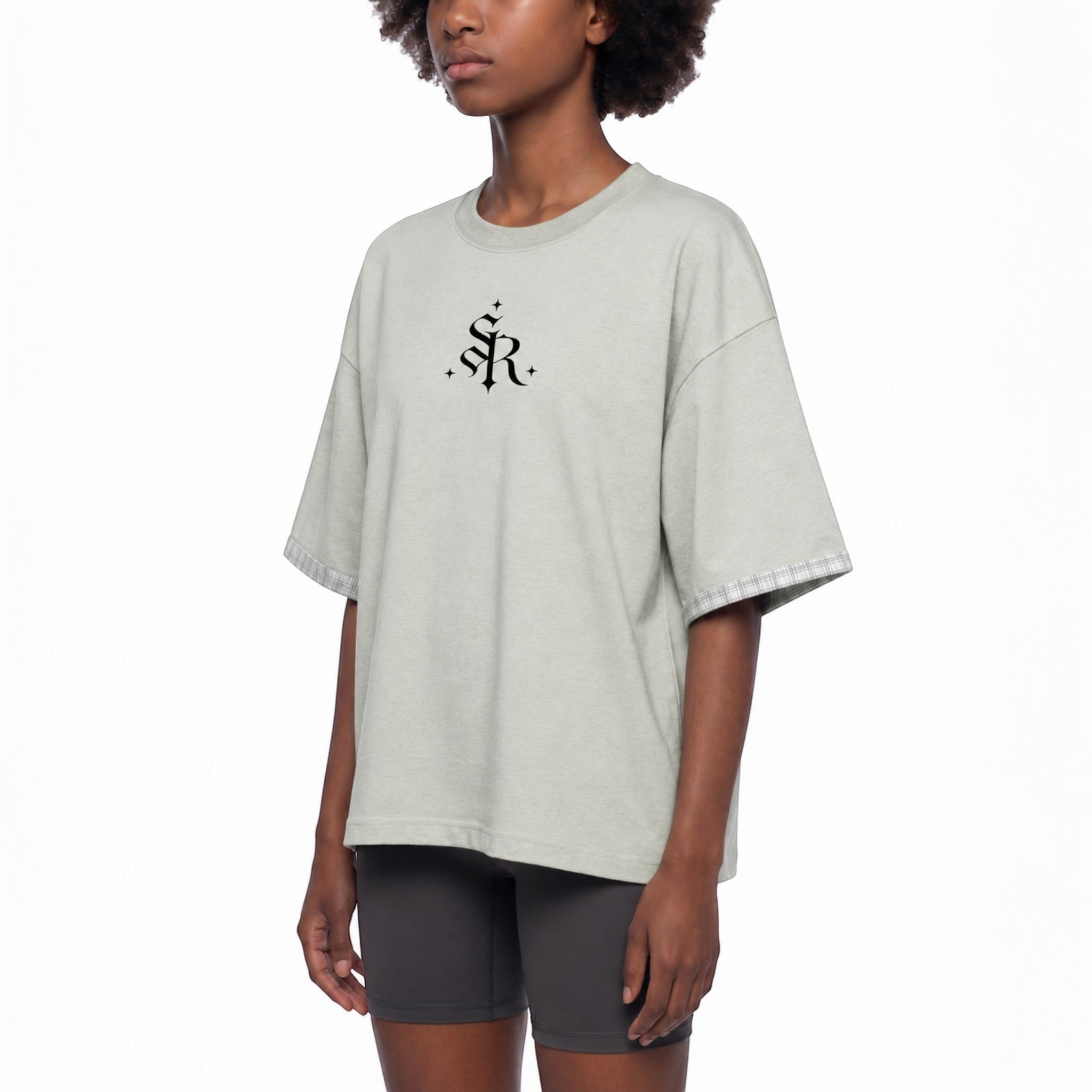 Lisa plaid-lined T-shirt Studio Ruban — back view