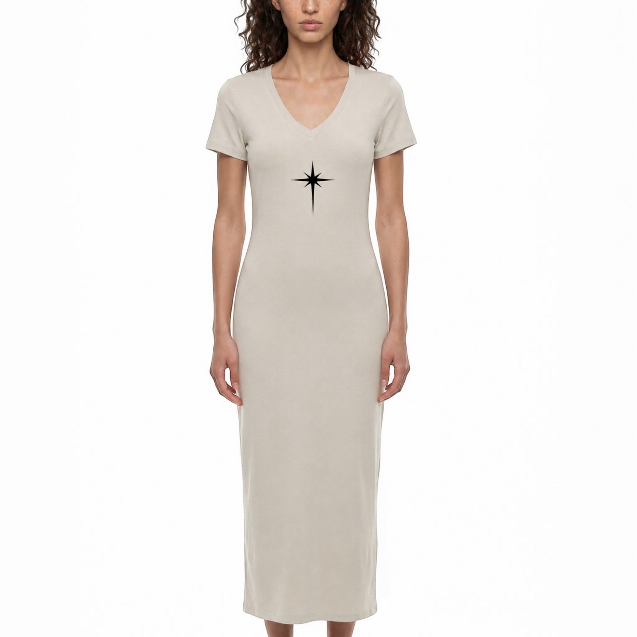 Vera V-neck maxi dress Studio Ruban — front view