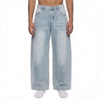 Beau Enzyme Wash Wide Leg Jeans Studio Ruban — front view
