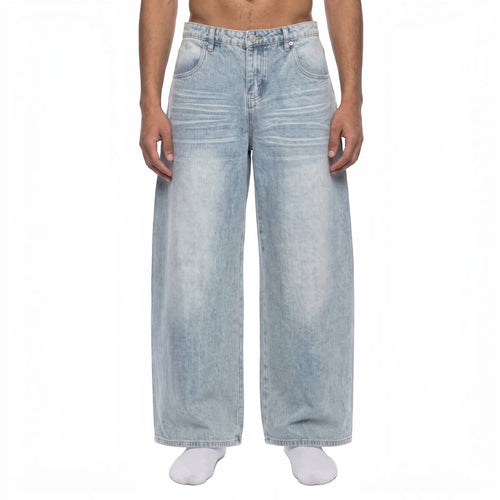 Beau Enzyme Wash Wide Leg Jeans Studio Ruban — front view