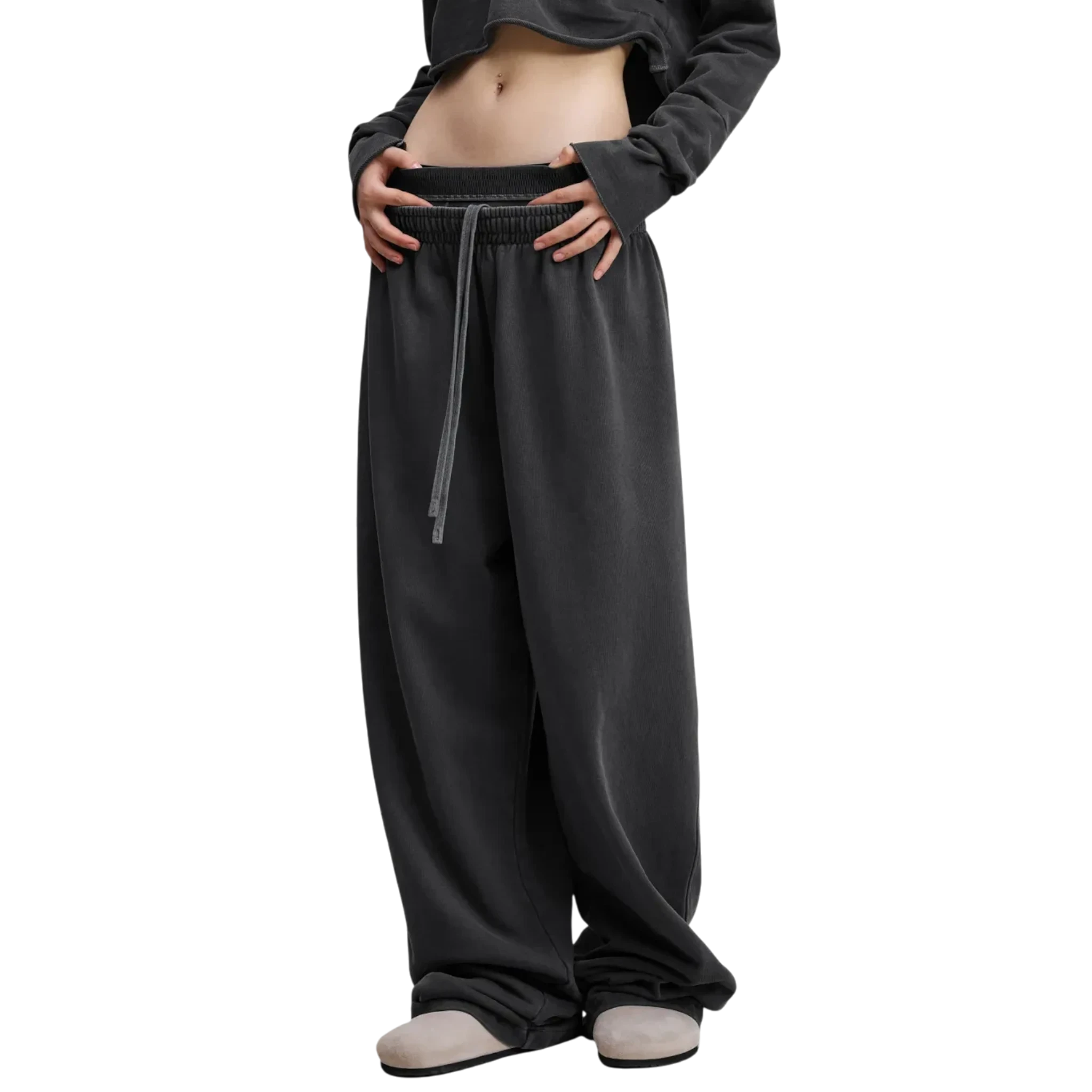 Elina wide leg sweatpant Studio Ruban — detail shot