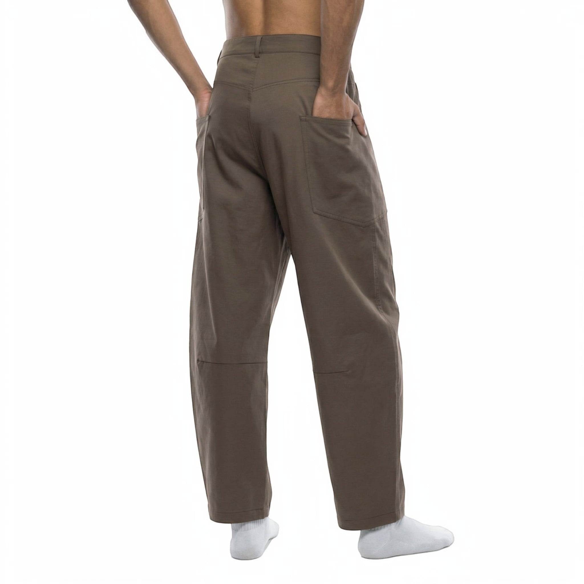 Bruno barrel leg pants Studio Ruban — side view