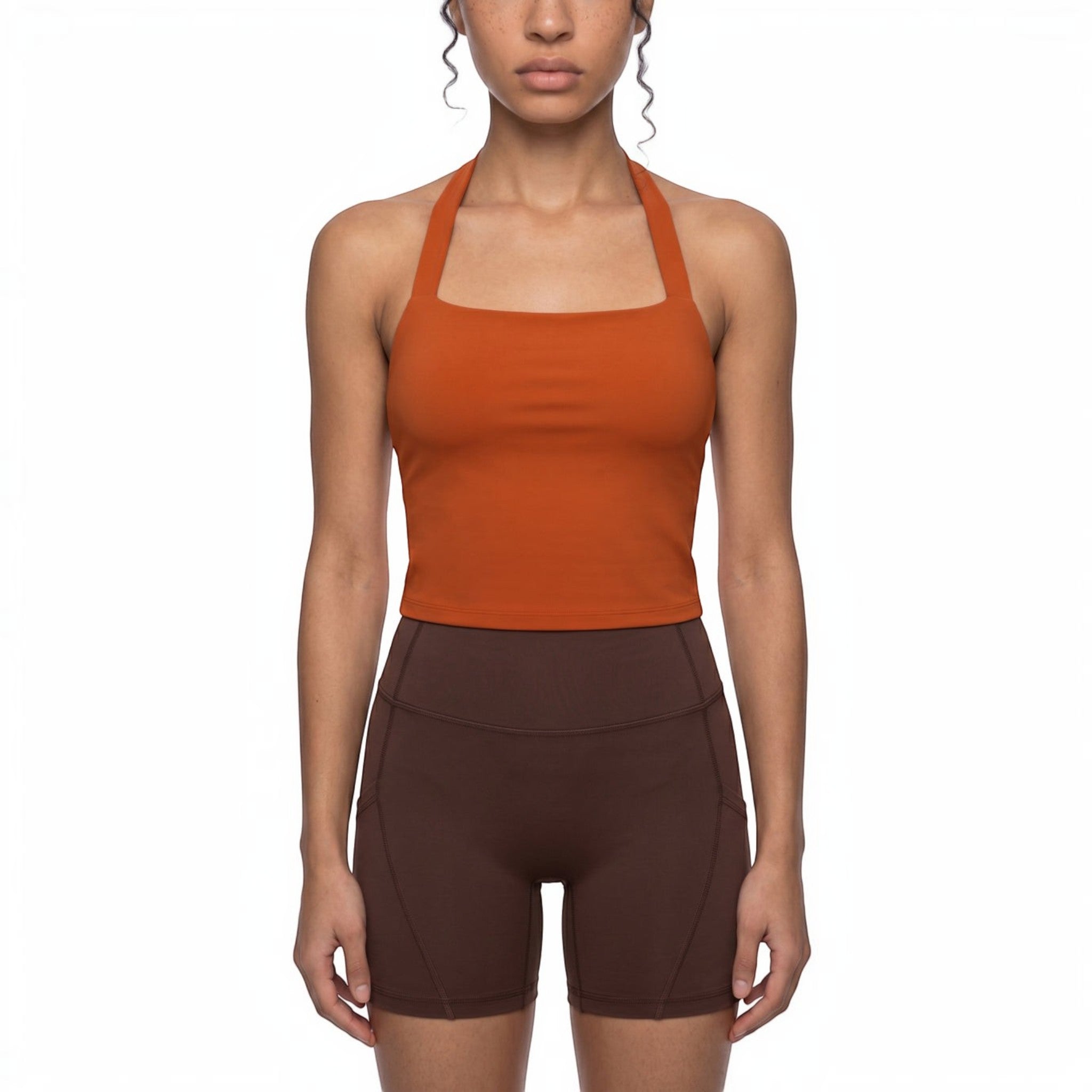 Fini halter crop sports bra Studio Ruban — front view