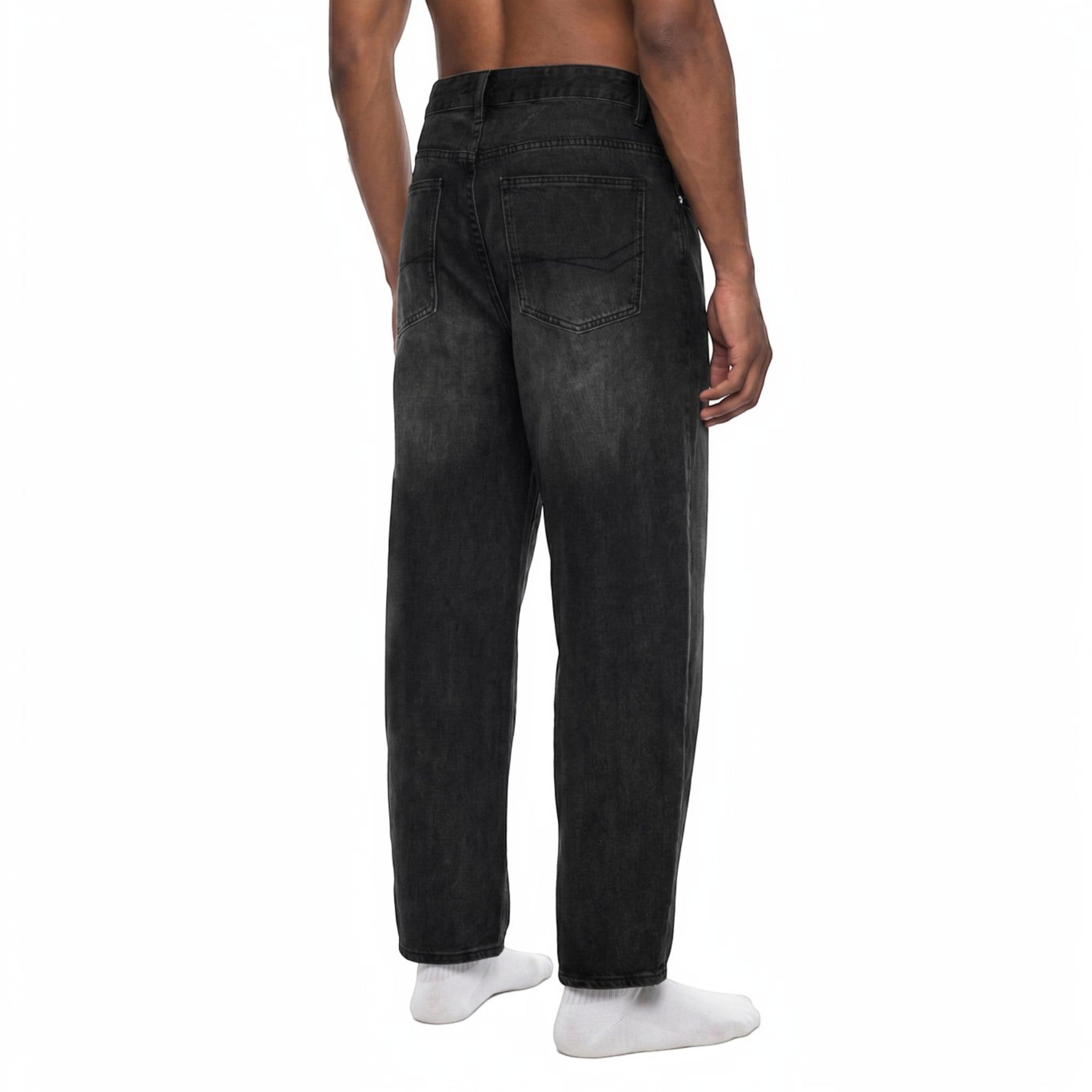 Flint Sunfade Vintage Wash Barrel Leg Jeans Studio Ruban — side view