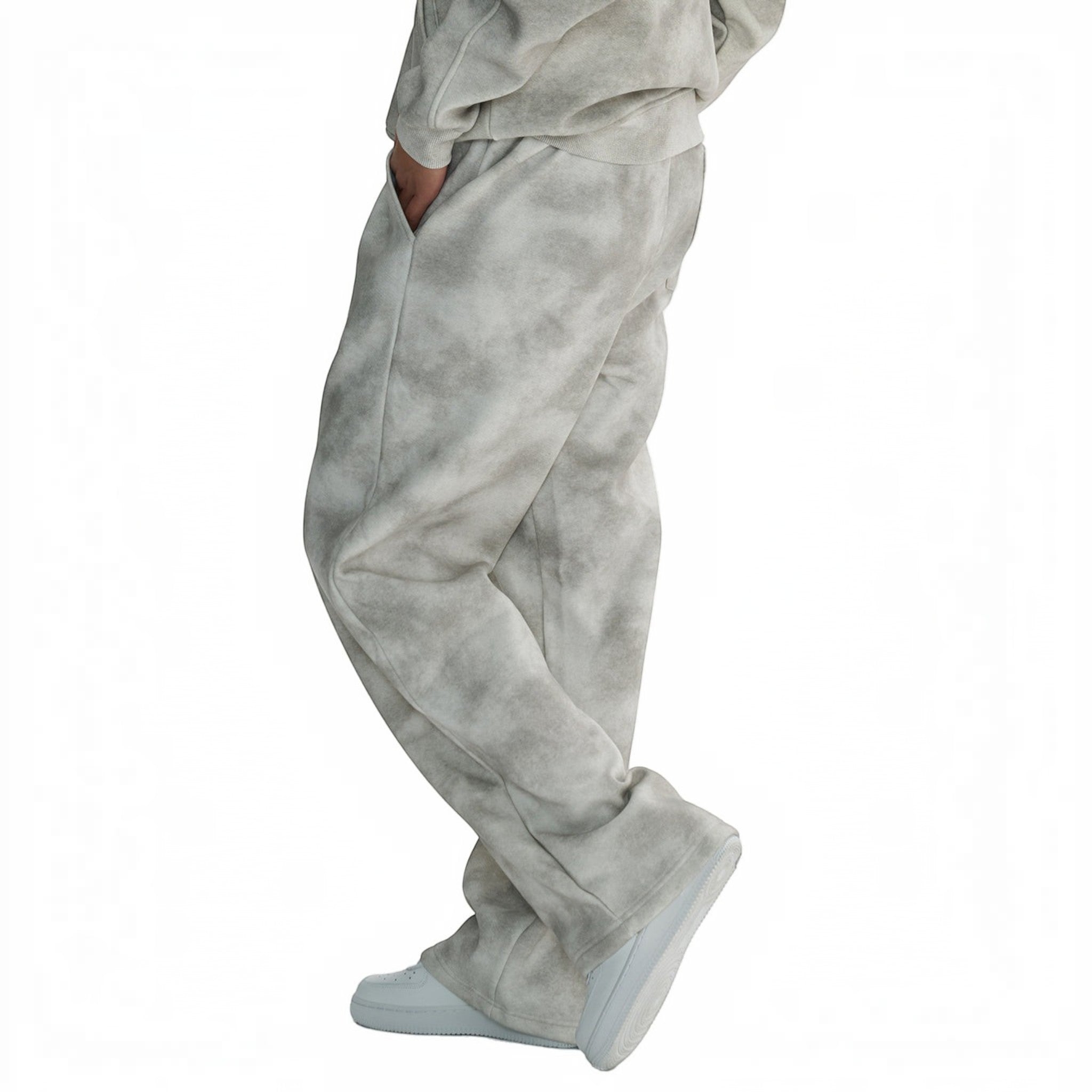 Mud fleece sweatpants Studio Ruban — back view