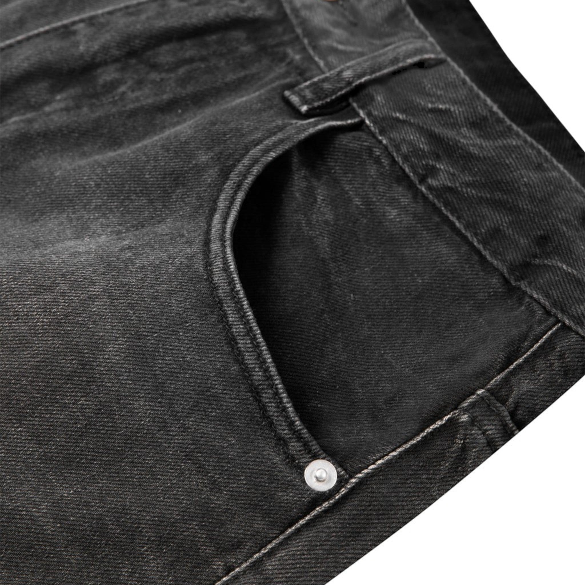Flint Sunfade Vintage Wash Barrel Leg Jeans Studio Ruban — model side