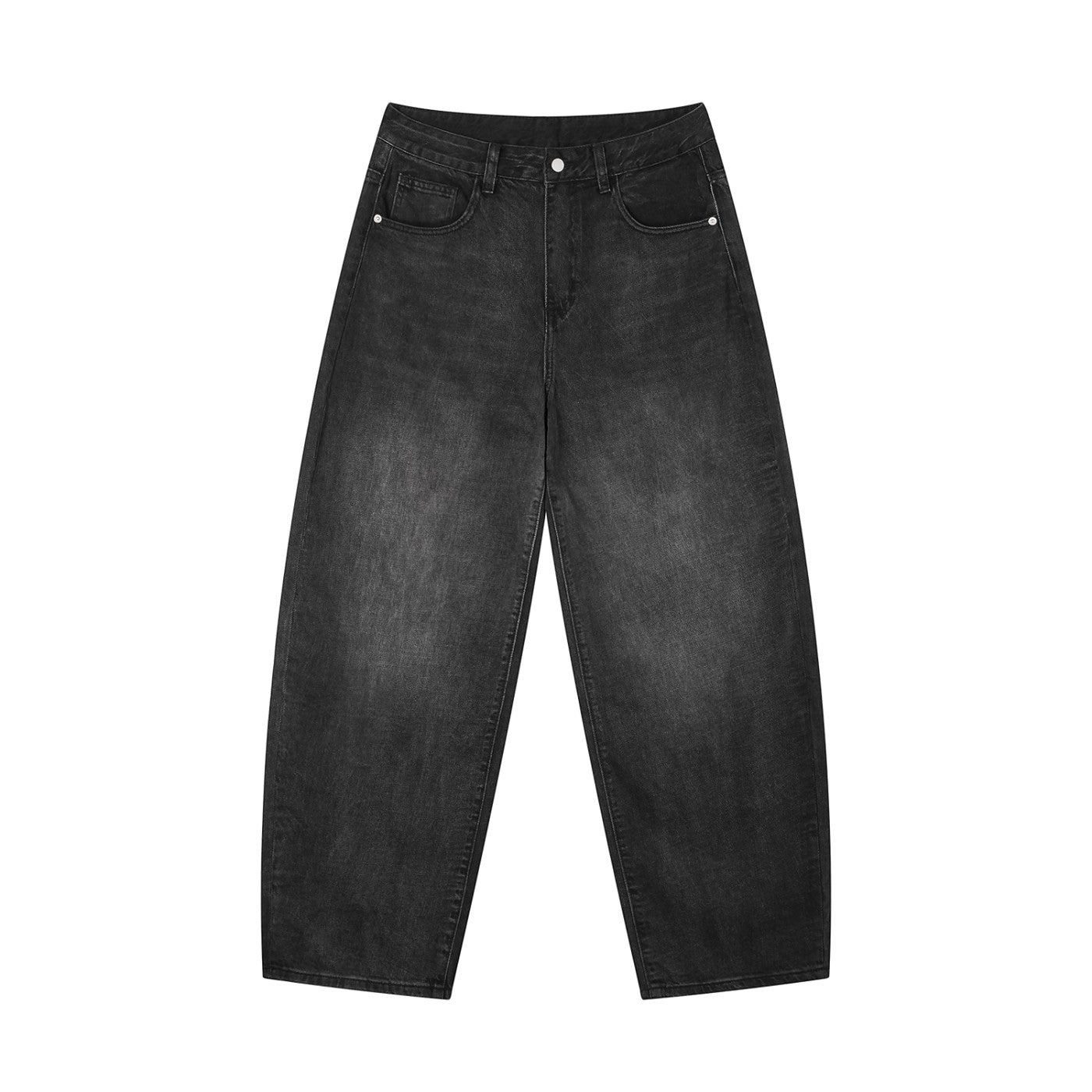 Flint Sunfade Vintage Wash Barrel Leg Jeans Studio Ruban — model front