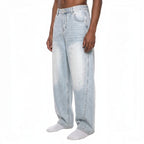 Ash Sunfade Barrel Leg Jeans Studio Ruban — back view