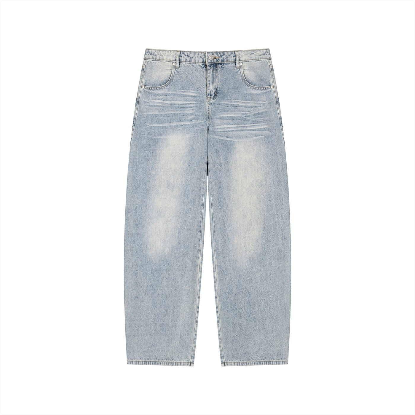 Beau Enzyme Wash Wide Leg Jeans Studio Ruban — model front
