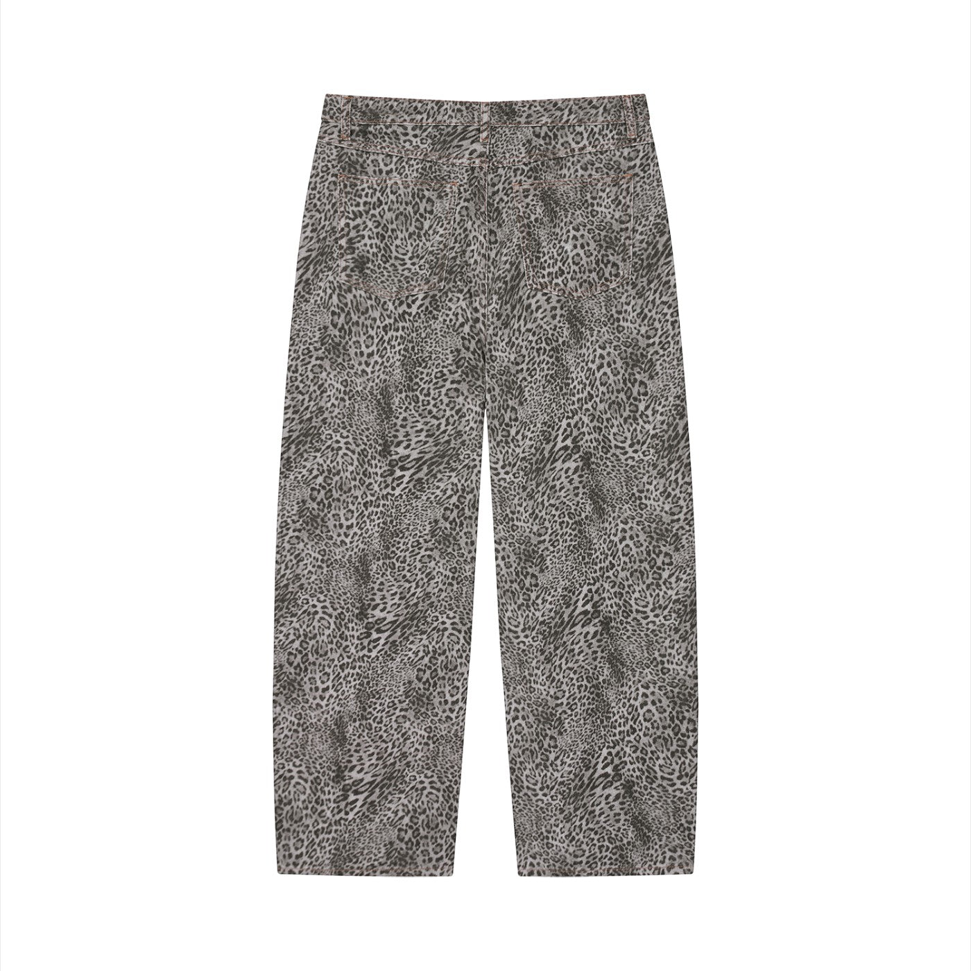Jane Leopard Wide Leg Jeans Studio Ruban — print detail