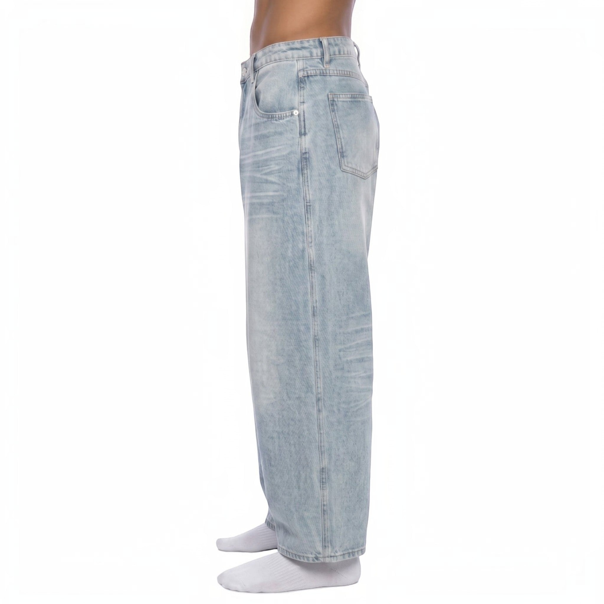 Beau Enzyme Wash Wide Leg Jeans Studio Ruban — outfit view