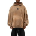 Haze frayed fleece hoodie Studio Ruban — front view