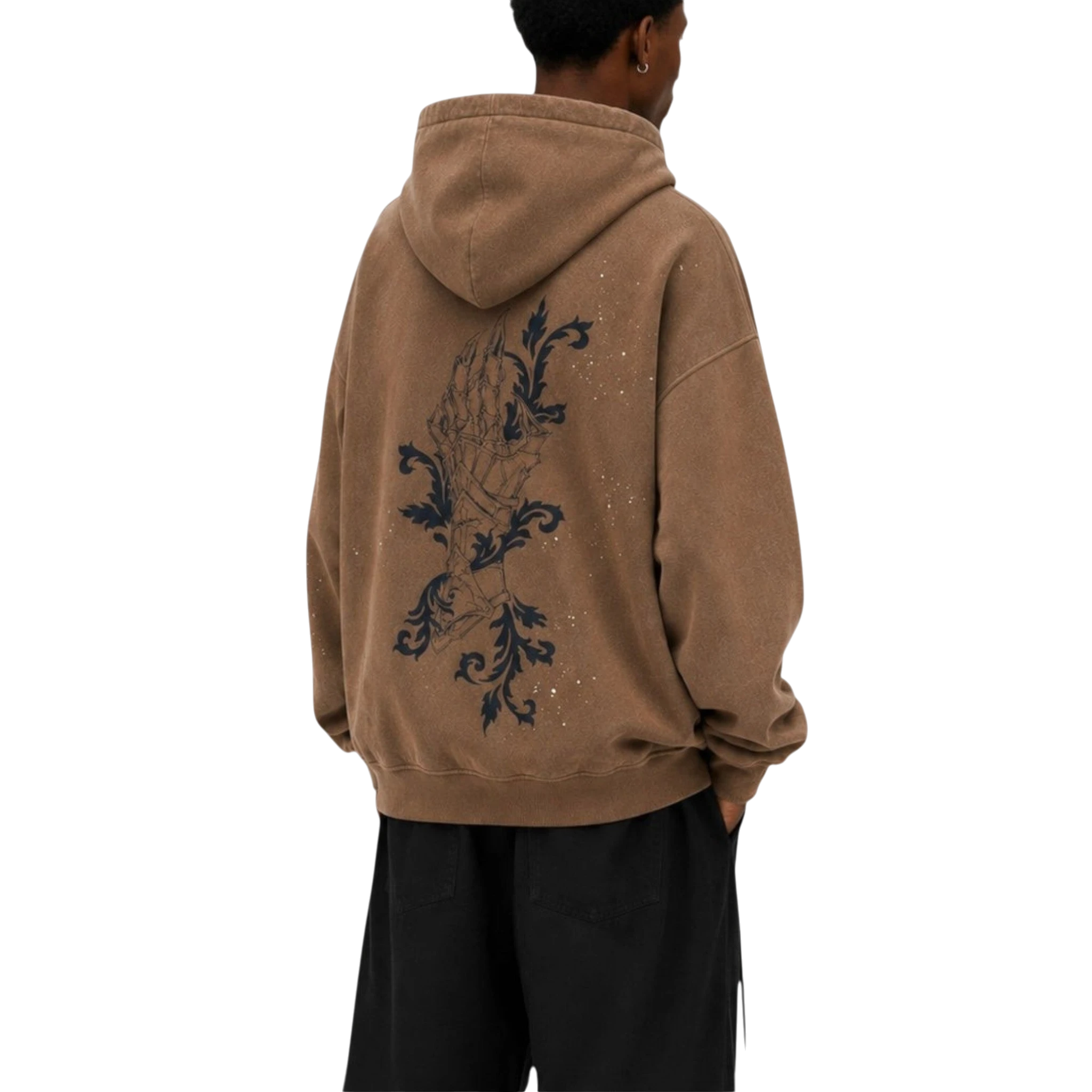 Haze frayed hoodie Studio Ruban — on model