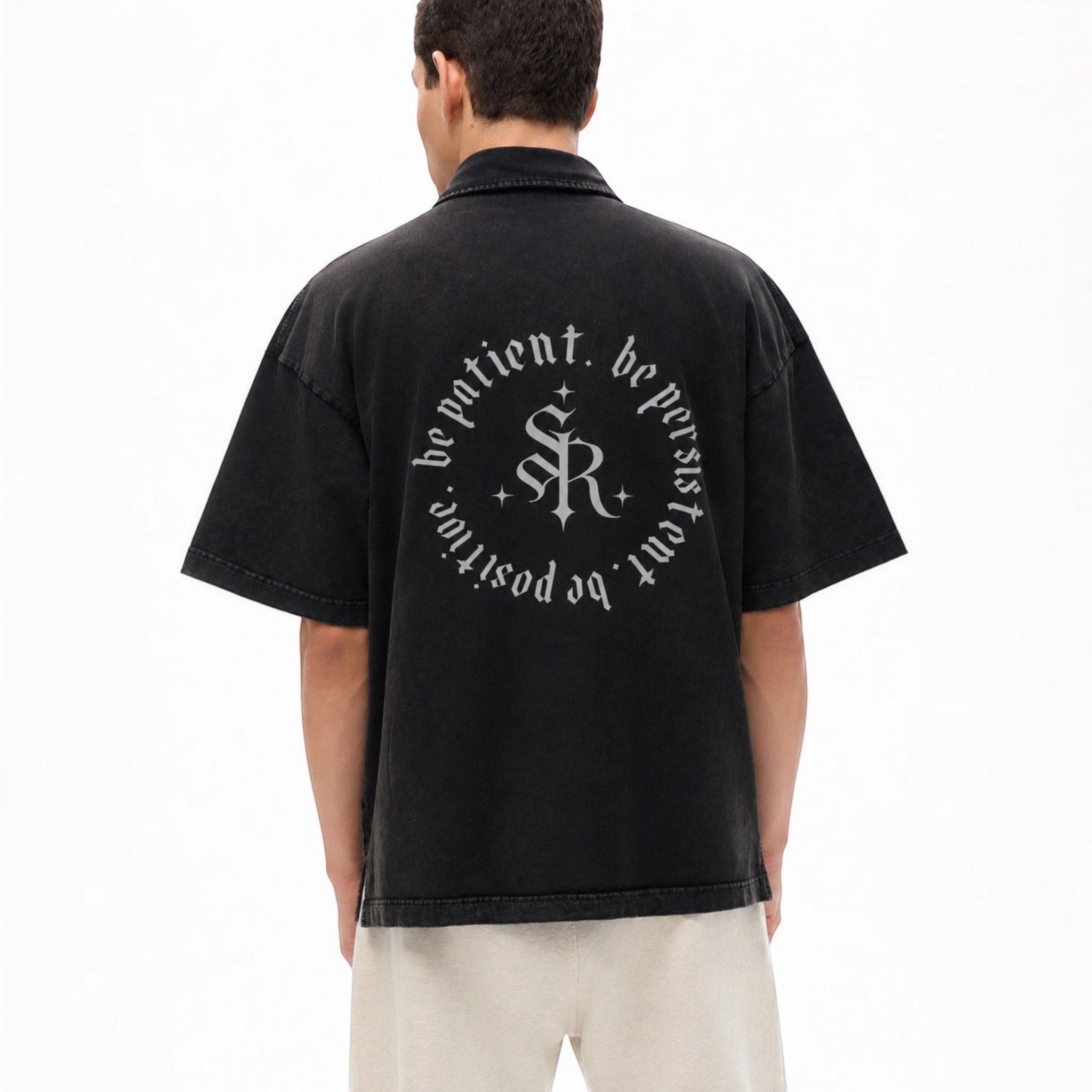 Marco snow-washed polo T-shirt Studio Ruban — detail view