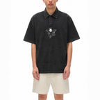 Marco heavyweight snow-washed polo T-shirt from Studio Ruban