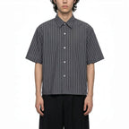Kai striped boxy shirt Studio Ruban — on model