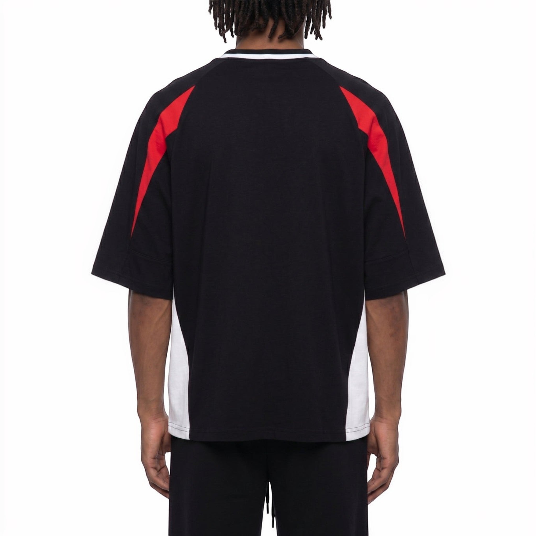 Blaze color block V-neck tee Studio Ruban — on model