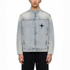 Denim zip jacket Studio Ruban — on model
