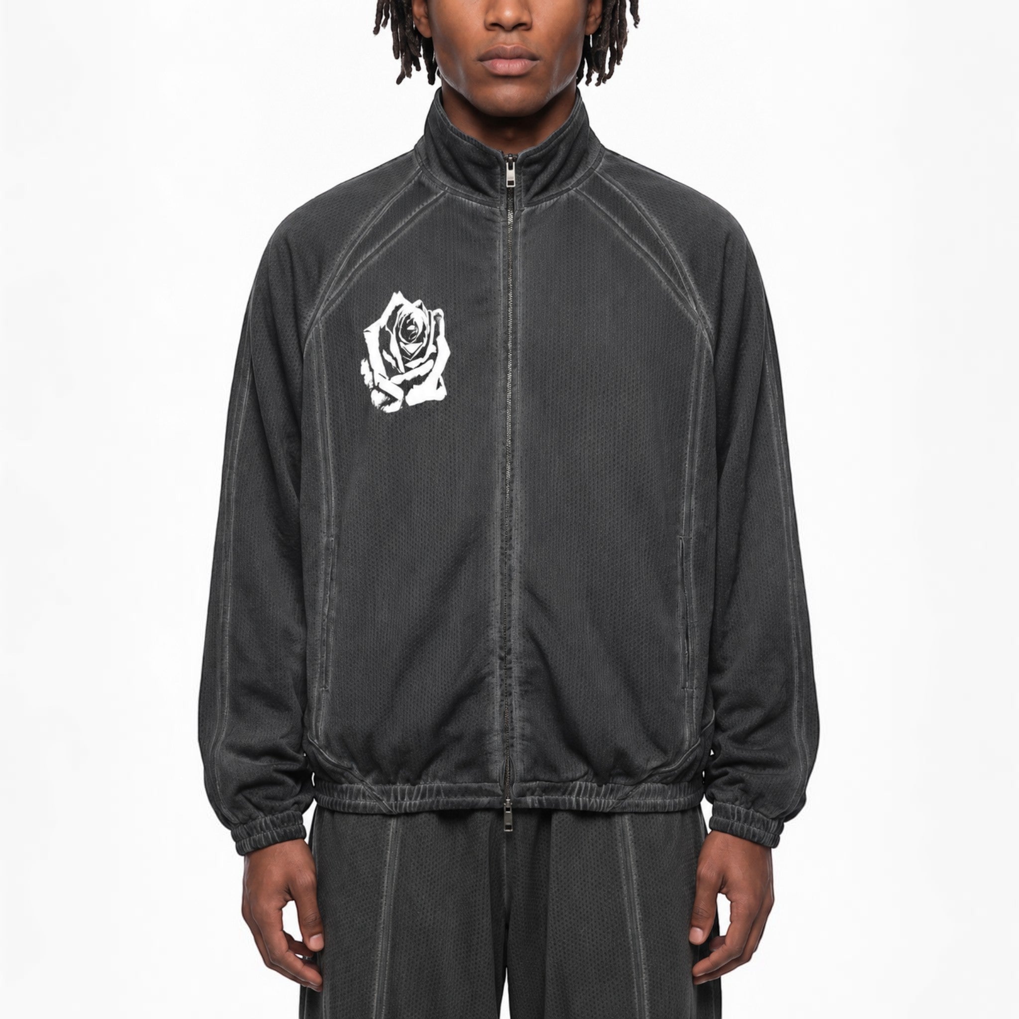 Mesh full zip mesh jacket Studio Ruban — front view
