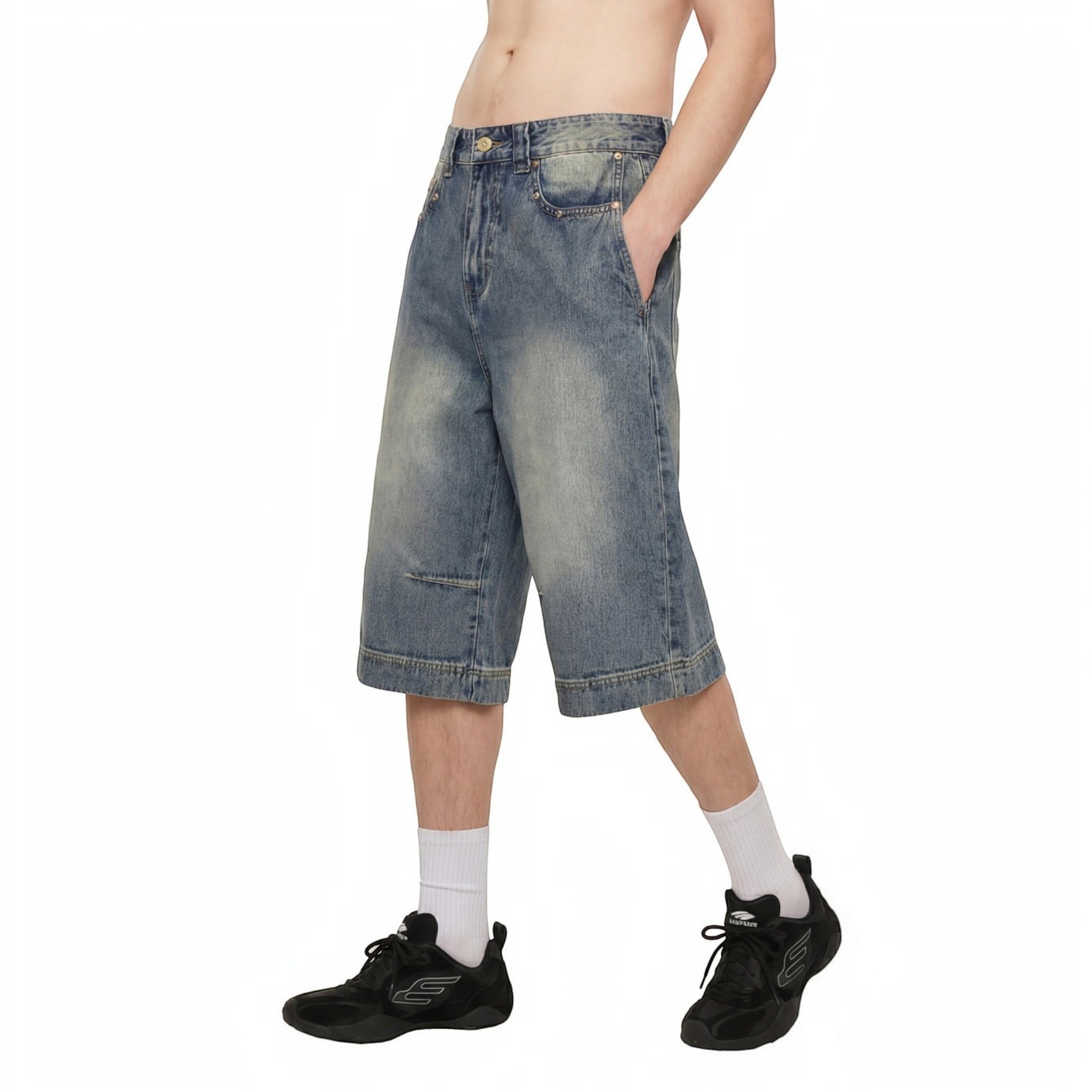 Grunge baggy shorts Studio Ruban — back view
