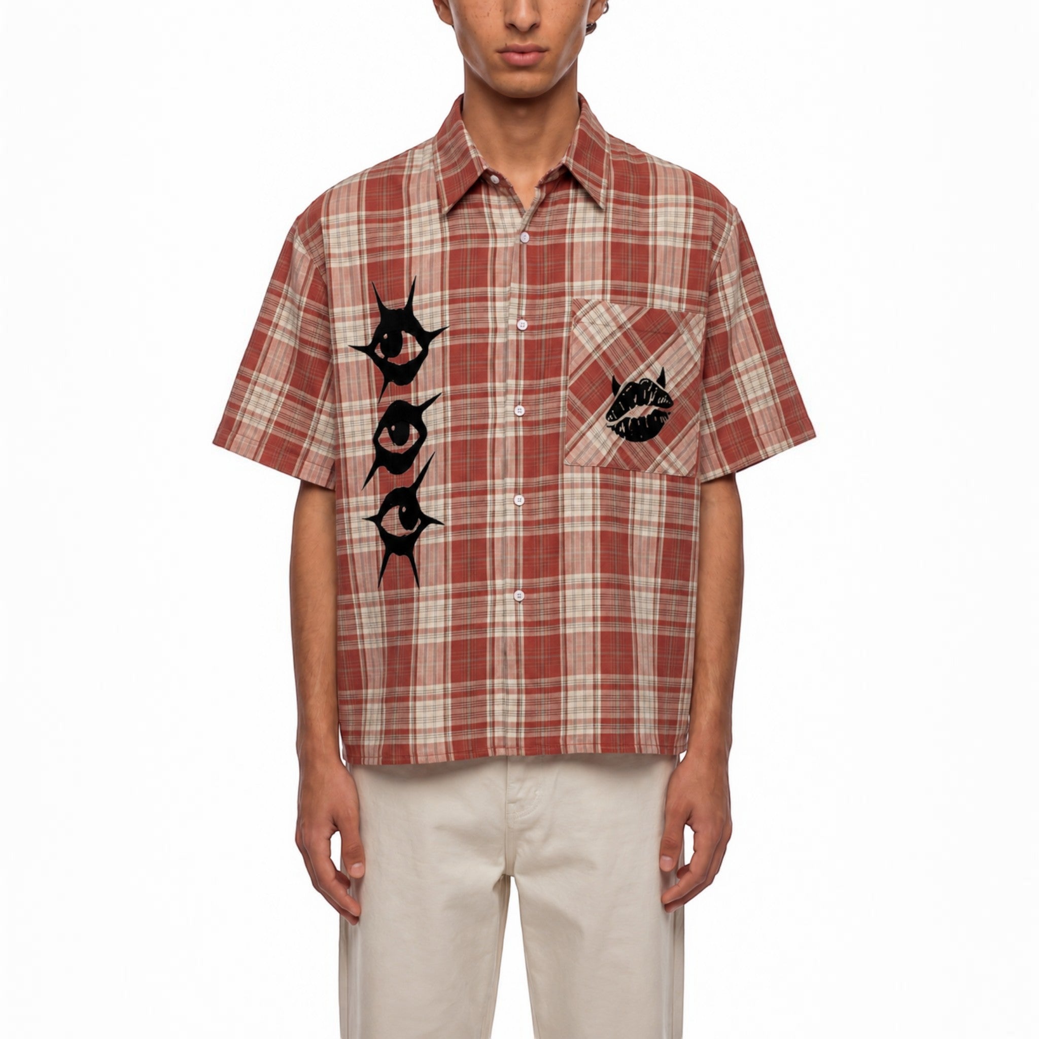 Cruz plaid boxy shirt Studio Ruban — front view