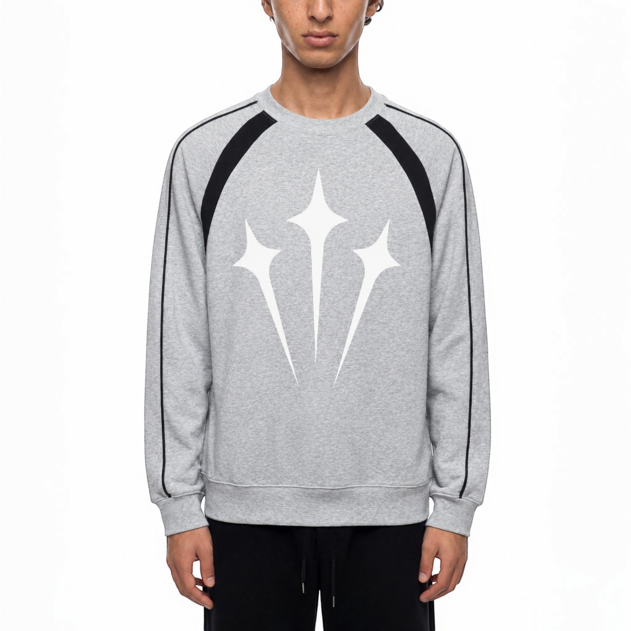 Dex color block crewneck sweatshirt Studio Ruban — front view