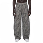 Jane Leopard Wide Leg Jeans Studio Ruban — front view