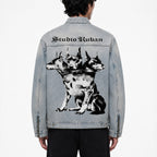 Denim zip denim jacket Studio Ruban — front view