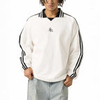 Strino striped lapel sweatshirt Studio Ruban — on model