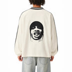 Strino striped lapel sweatshirt Studio Ruban — front view