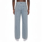 Denim straight leg jeans Studio Ruban — on model