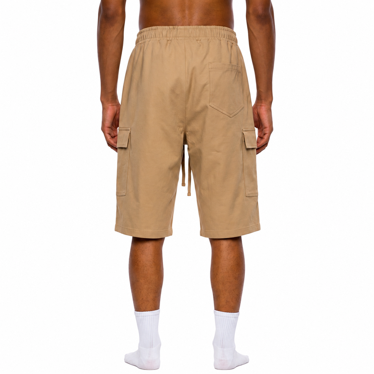 Coral | Drawstring Cargo Shorts