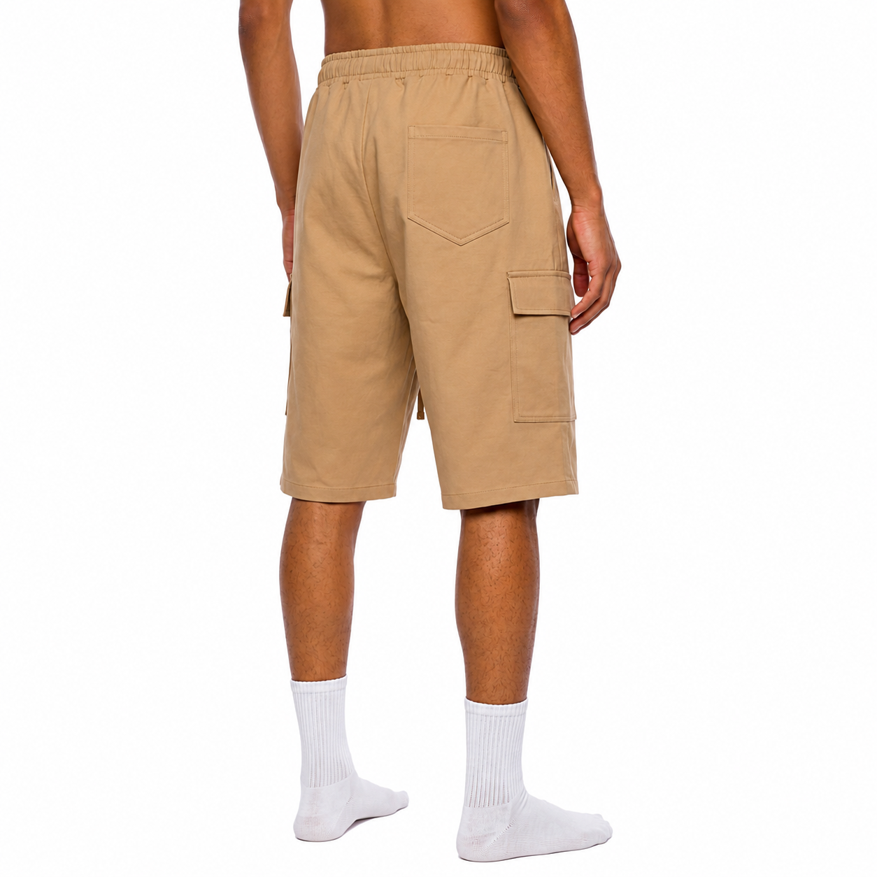 Coral | Drawstring Cargo Shorts