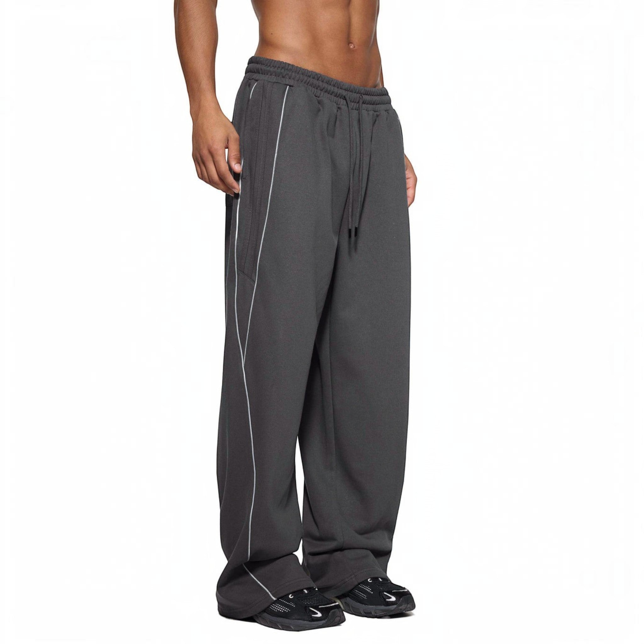 Reflex reflection striped sweatpants Studio Ruban — front view