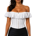 Aureli ruffle embroidered vest Studio Ruban — front view