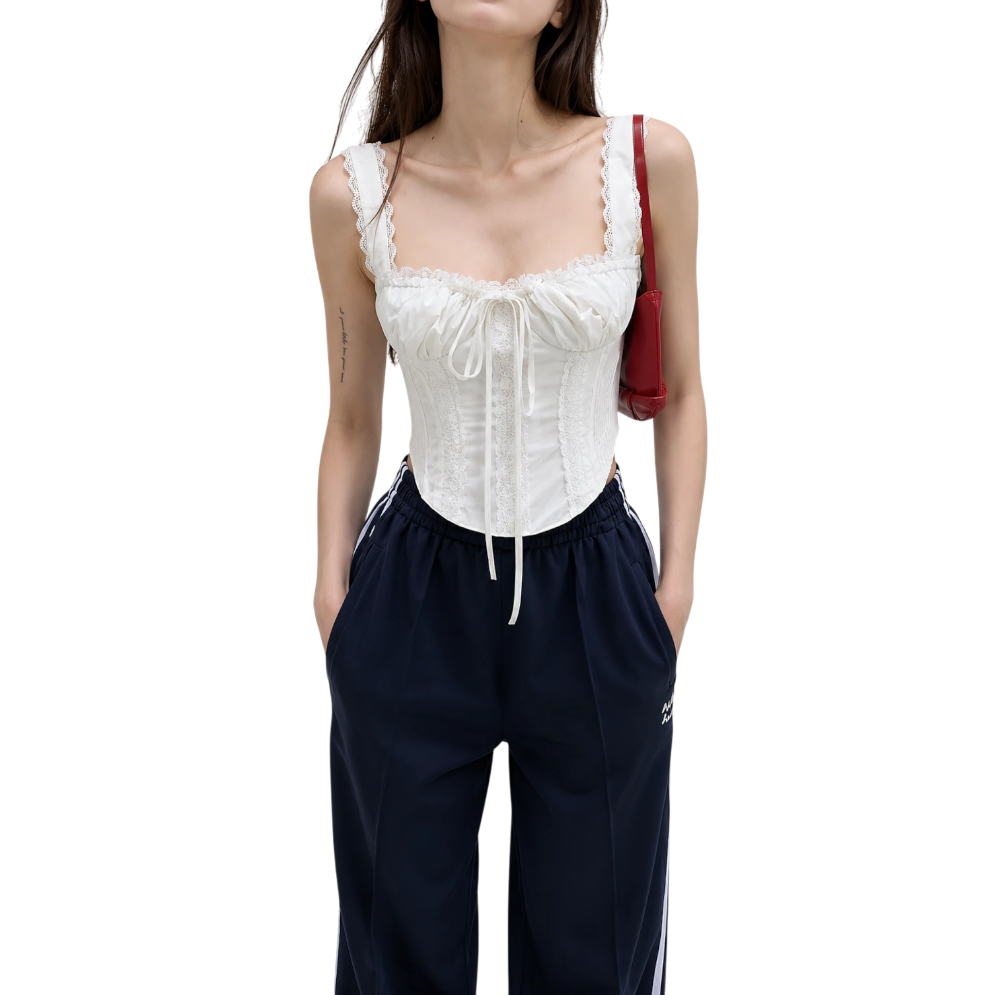 Rina lace corset Studio Ruban — on model