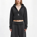 Remy vintage washed raw edge hoodie from Studio Ruban — front view