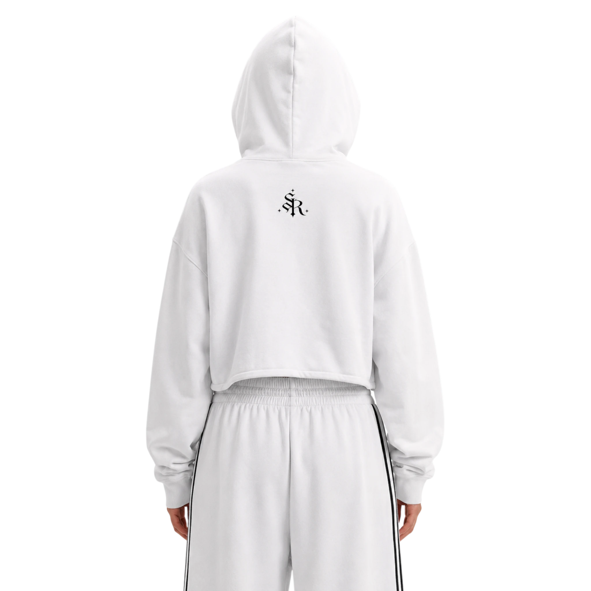 Zara contrast stripe hoodie Studio Ruban — back view