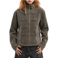 Rivet star rivet suede jacket Studio Ruban — front view