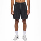 Net vintage wash mesh shorts Studio Ruban — front view