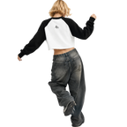 Cleo raglan crop sweatshirt Studio Ruban — back view