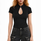 Mirella cheongsam collar crop top Studio Ruban — front view