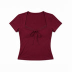 Sia lace crop top Studio Ruban — back view