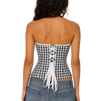 Viana plaid corset top Studio Ruban — on model
