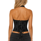 Joana halterneck corset Studio Ruban — on model